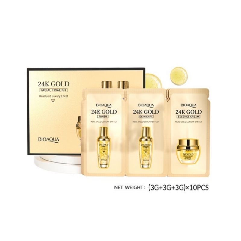 BIOAQUA 24K Gold Facial Trial Kit.