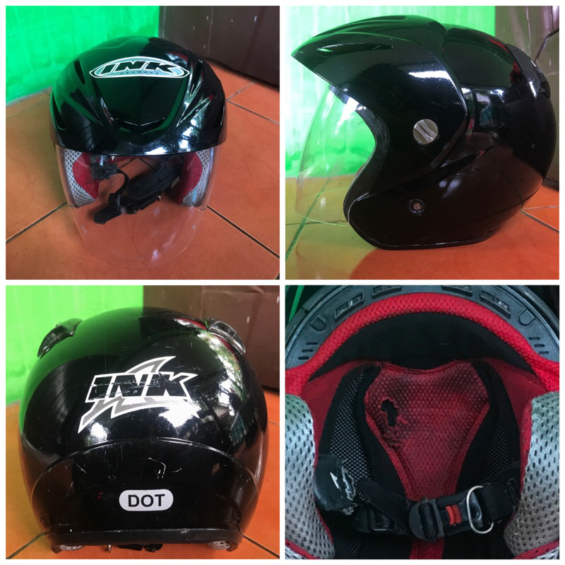 Helm Ink Cx22 Ori Bekas (Hitam Glossy)