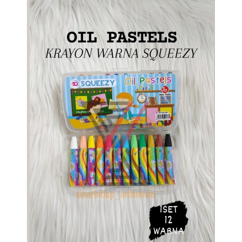 

CRAYON OIL PASTEL 12 WARNA SQUEEZY