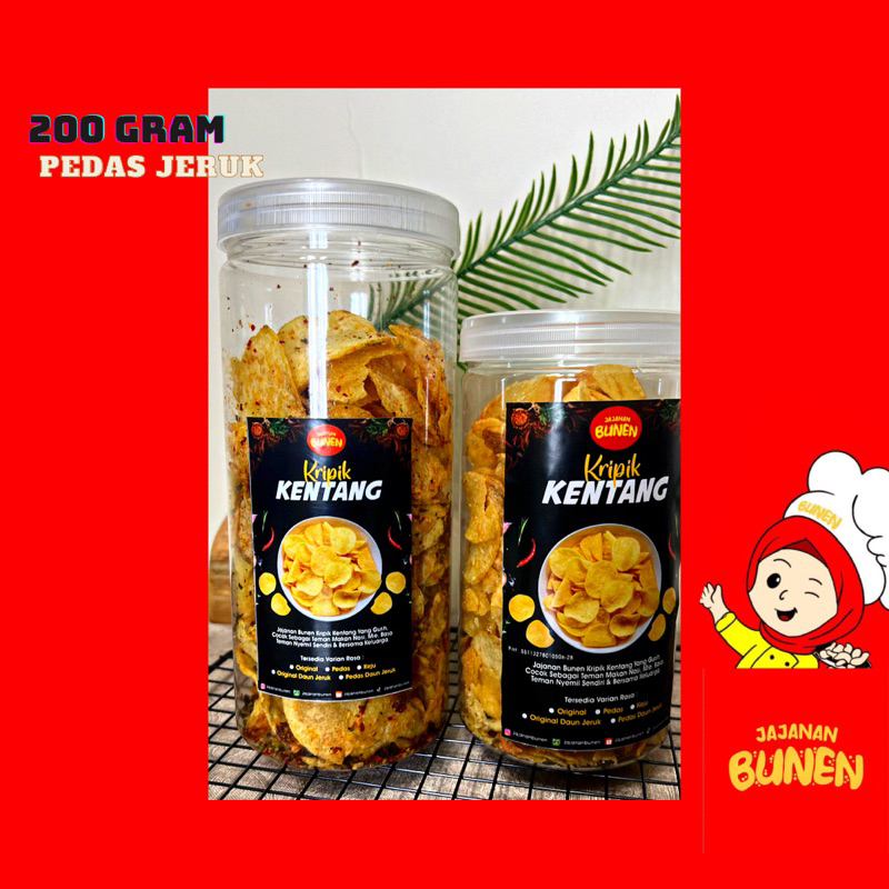 

KERIPIK KENTANG KRIUK PEDAS JERUK 200 GRAM