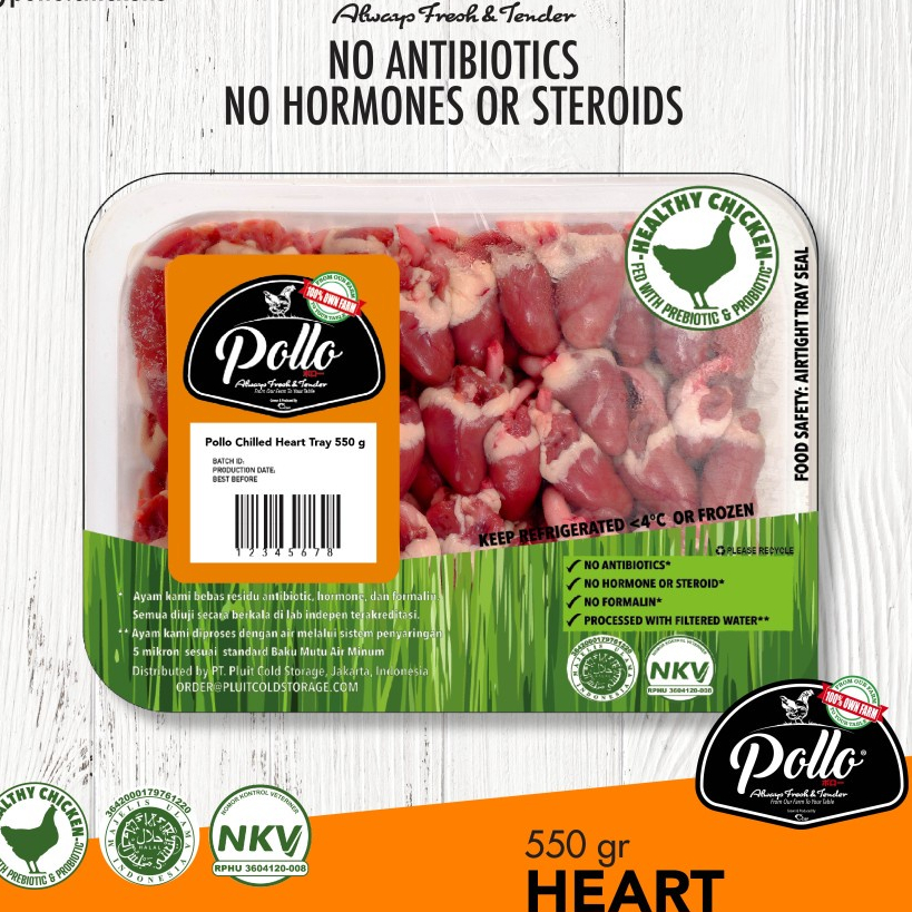 

Jantung Ayam Probiotik Pollo 550gram