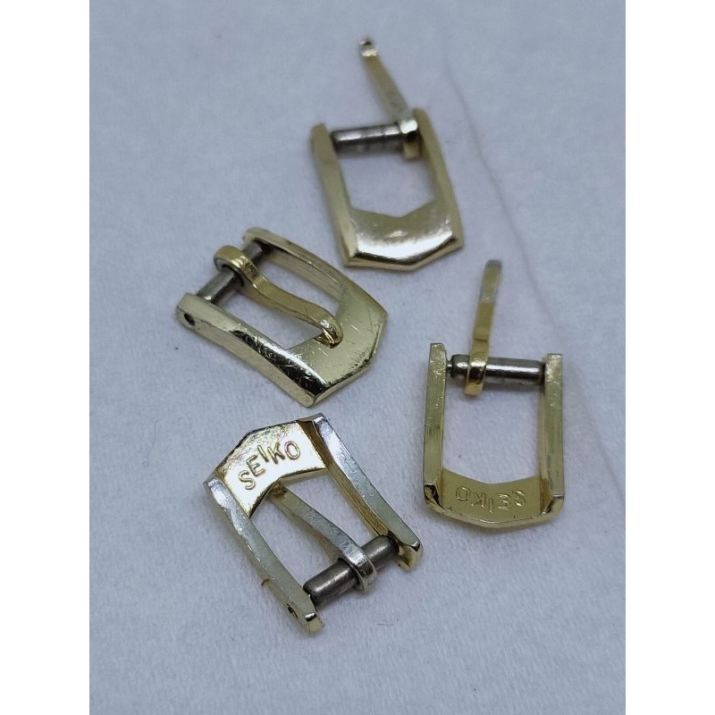 Seiko buckle gold strap kulit leatherstrap ladies watch part jam tangan antik wanita NOS arloji seik