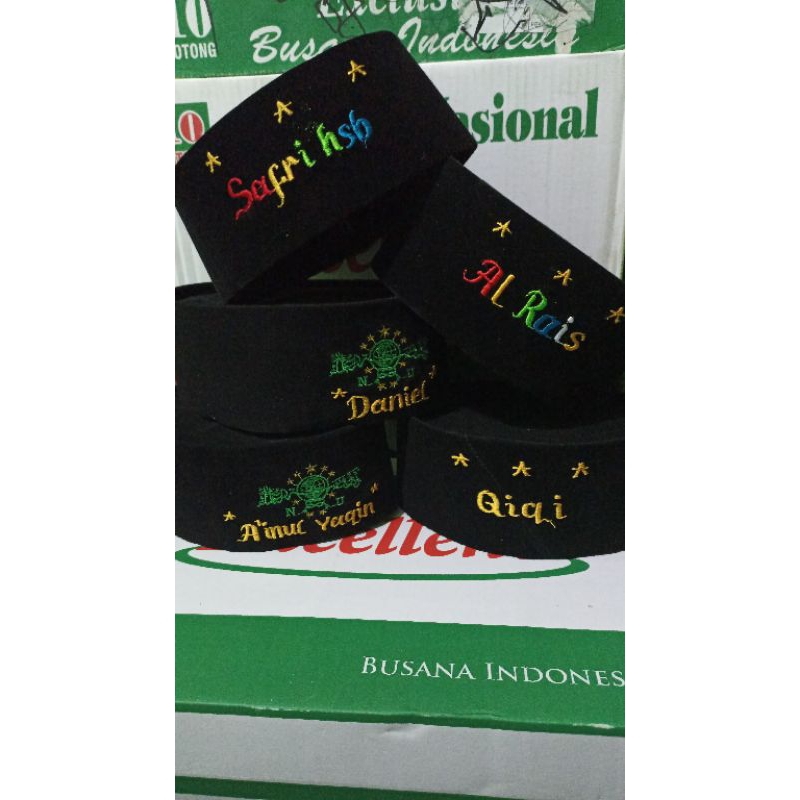 Peci Bordir Nama / Peci Logo Pribadi / PeciBordirNama PeciNama / PeciLogo PeciLogoPribadi