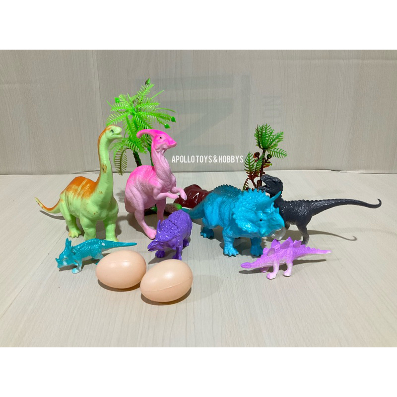 MAINAN ANAK DUNIA DINOSAURUS KARET + AKSESORIS / DINOSAURS WOLRD