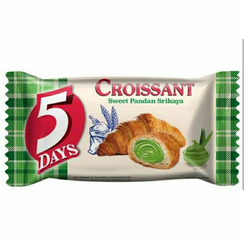 

5Days Croissant sweet pandan srikaya 60g