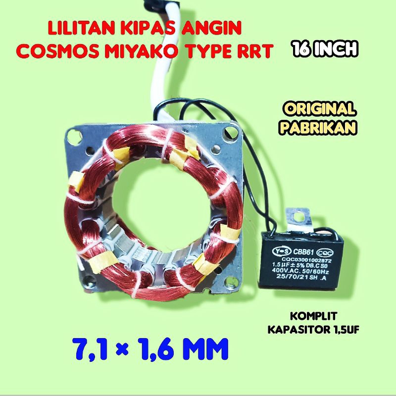 Kumparan dinamo kipas angin COSMOS MIYAKO 16 inch dinding tembok berdiri - spul lilitan gulungan mes
