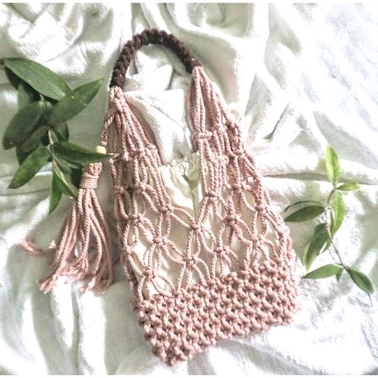 tas macrame/tas jaring/Tote bag/tas pantai macrame Handmade