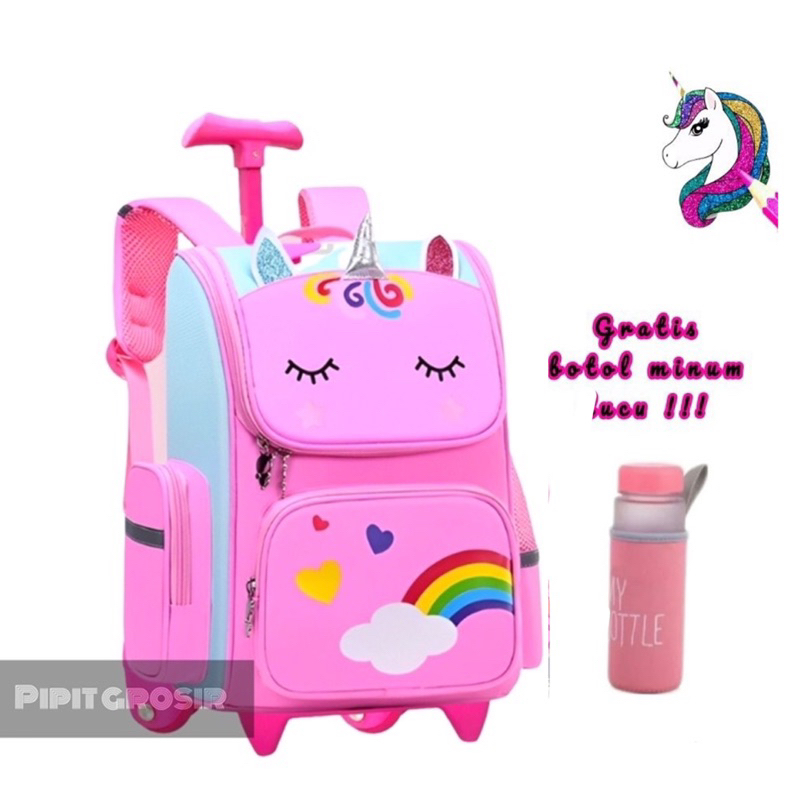 Tas Ransel Troli anak unicorn kudaponi lucu yang lagi viral