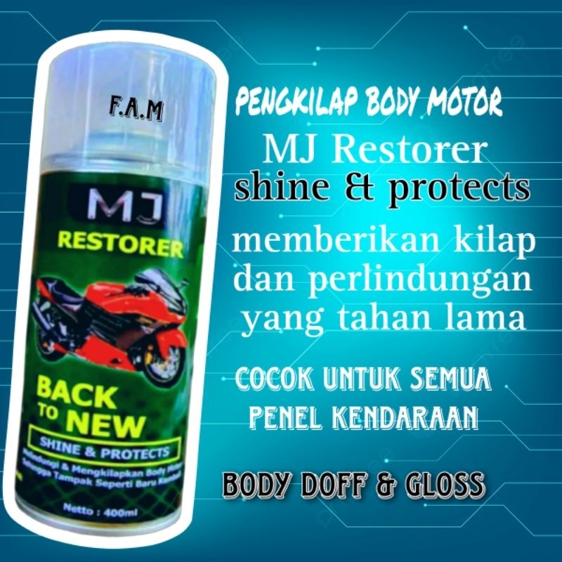 Pengkilap dashboard mobil motor MJ Restored Penghitam Pengkilap Body,Air cleaner,cover body,bumper, spakbor,velg