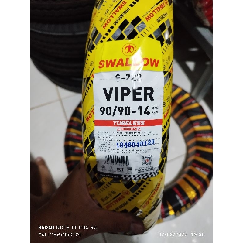 Ban Swallow Viper 90/90-14 Tubles - Ban Belakang Yamaha Mio Soul GT/Ban Belakang Mio M3/Ban Belakang