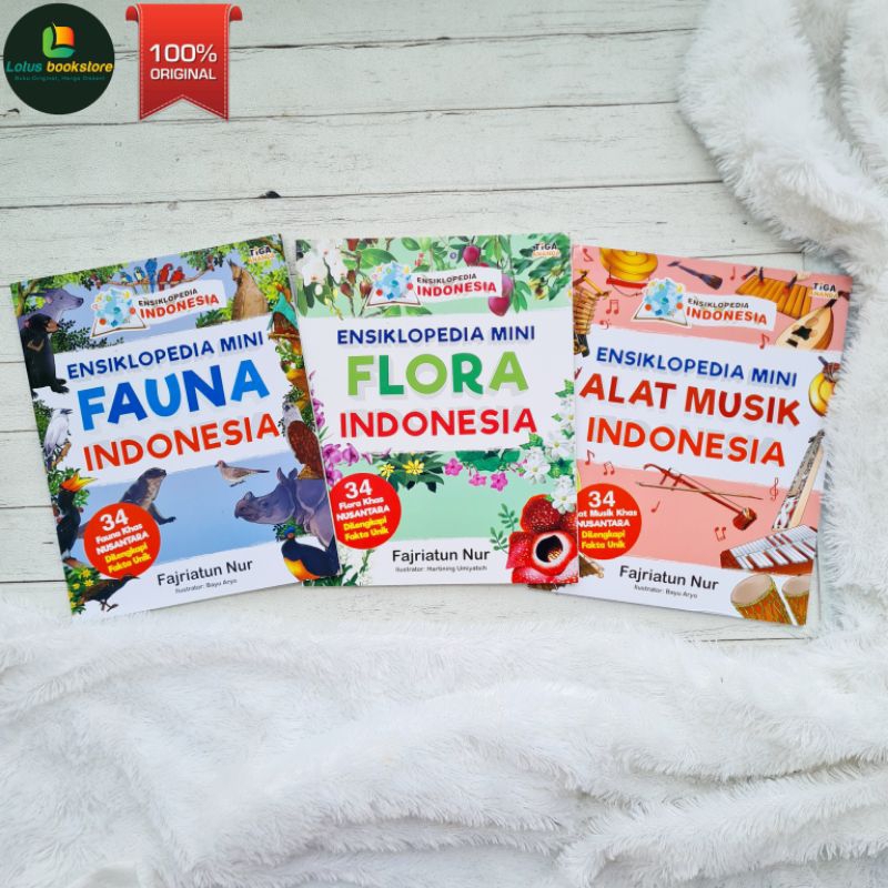 Ensiklopedia Mini Indonesia - Flora Fauna Alat Musik - Edukasi Anak - Tiga Ananda