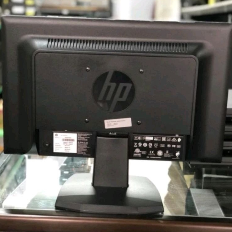 MONITOR LED HP 19 INCH WIDE SCREEN, LENGKAP KABEL ORIGINAL