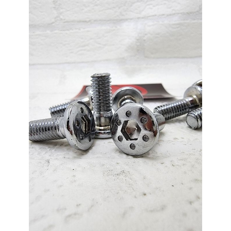 Baut Piringan Cakram Depan Model Probolt Full Chrome Universal Honda Yamaha Suzuki Bisa