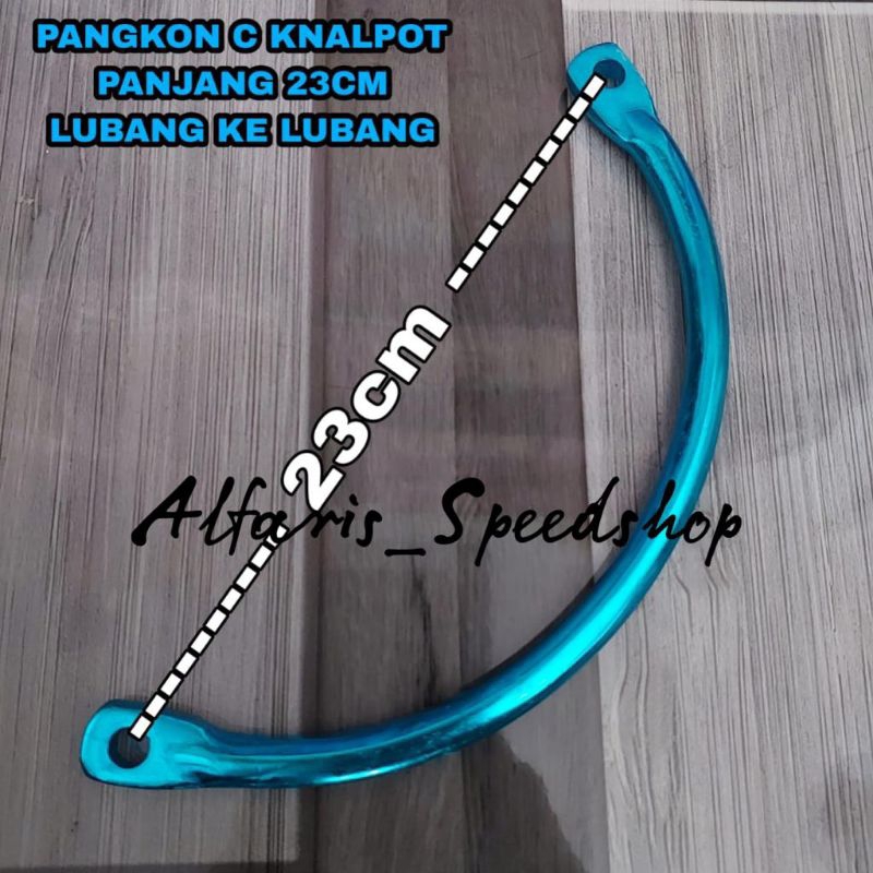 Pangkon knalpot C breket knalpot C panjang 23cm full almunium cnc