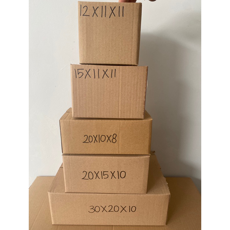 Kotak Kado dus Coklat Polos / Box Kardus Kraft / Corrugated Box Ukuran (12x11x11), (15x11x11), (20x1