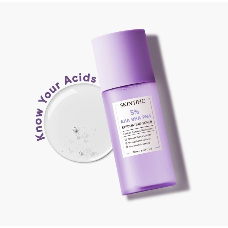 SKINTIFIC - 5% AHA BHA PHA Exfoliating Toner