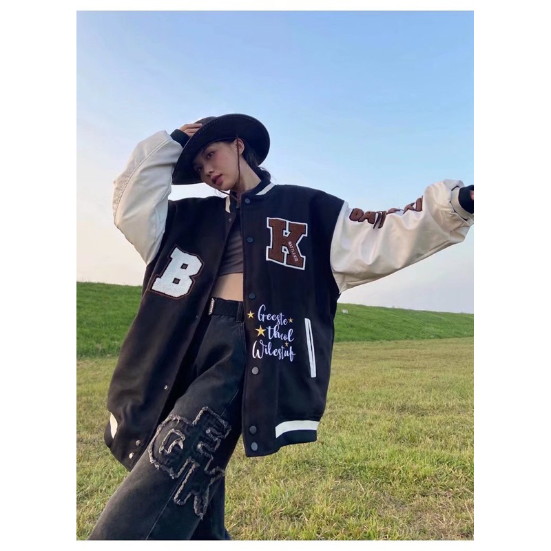 ready stock // BK battle kid puzzle jacket • saveyourself.first basketball jacket baseball bahan kul