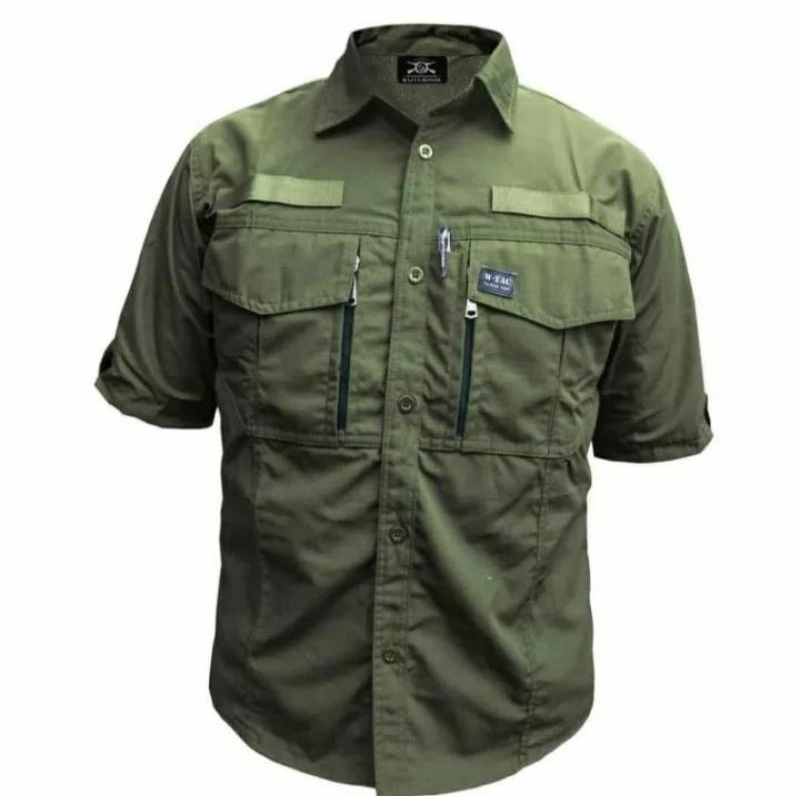 KEMEJA TACTICAL W_TAC  KEMAJA OUTDOR LENGAN PENDEK