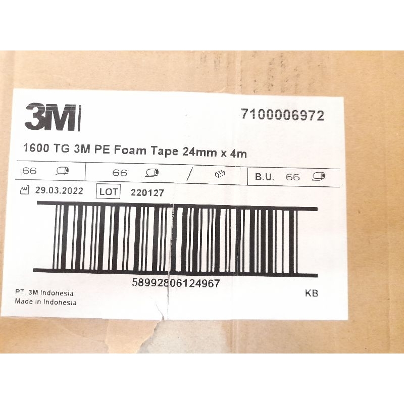 

doble tape 3M TG 1600 1 dus isi 66 roll