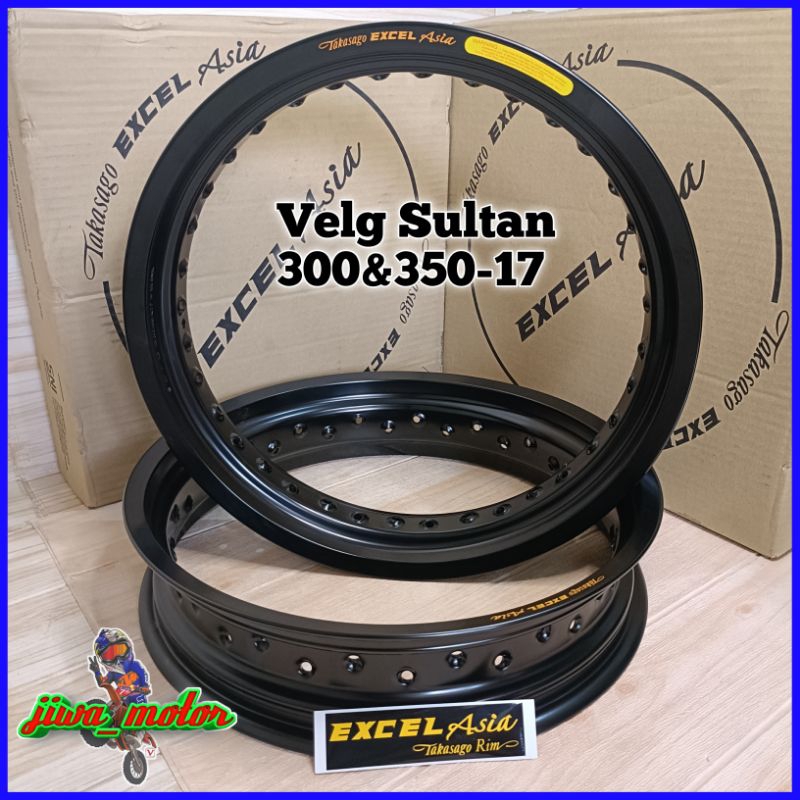 velg takasago Excel Asia 300 350 ring 17 hole 36 original warna hitam pelek takasago Excel Asia ring