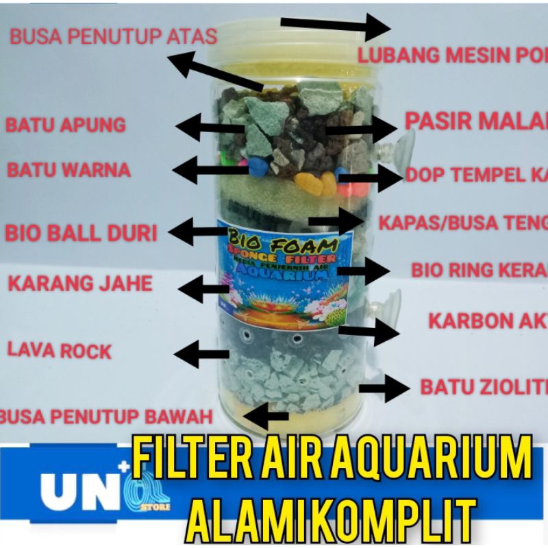 BIO FOAM POMPA AIR/POWER HEAD SPONGE FILTER PENJERNIH AIR AQUARIUM