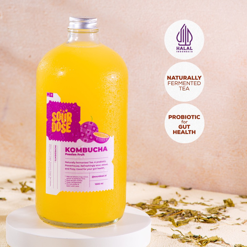 

Kombucha Passion Fruit / Markisa - 1000ml | by Sourdose