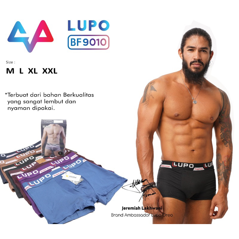 (3pcs) CD boxer celana dalam pria LUPO BF 9010 6636 sport MODAL boxer termurah original