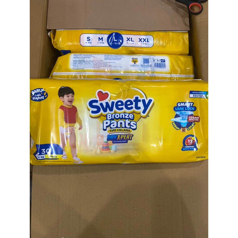 Sweety Bronze Pants Dry Expert S36 M32 L28 XL26 XXL24 Popok Celana Sweety Pants Bronze Popok Bayi &amp; Anak