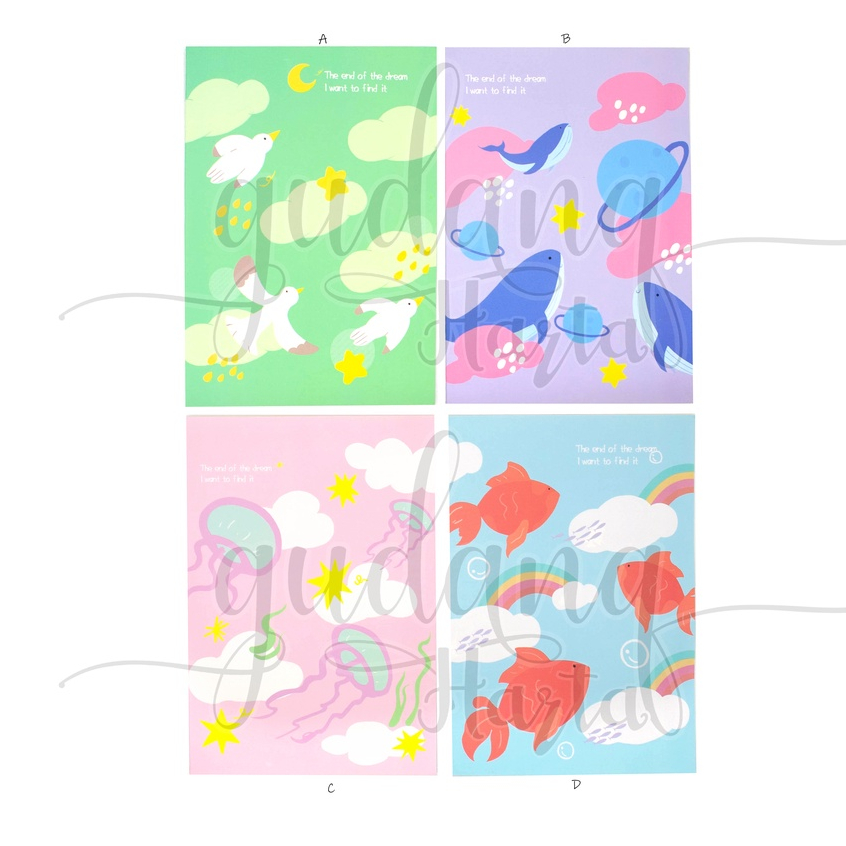 

Notebook B5 Cloud City Buku Tulis Motif Hewan Laut Notepad Simple GH 308042