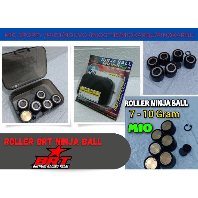 ROLLER BRT NINJA BALL Racing Mio/Smile/Soul / Fino Karburator/Nouvo/ MioJ GT/SoulInjeksi(7gr-10gr