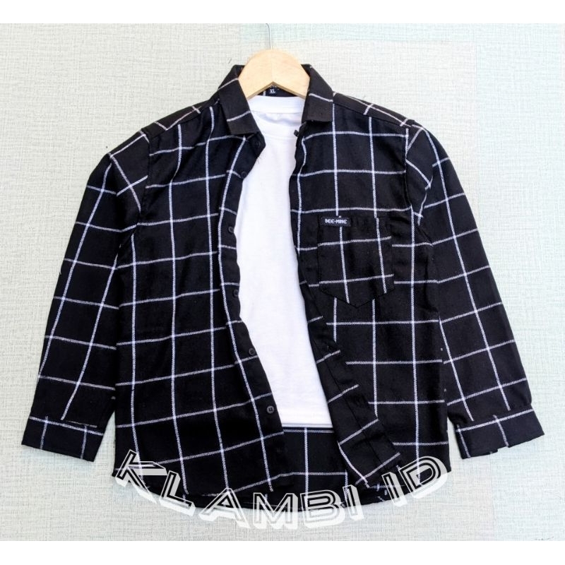 Kemeja Flanel Anak Cowok Cewek Unisex Usia 4 5 6 7 8 9 tahun klambi id