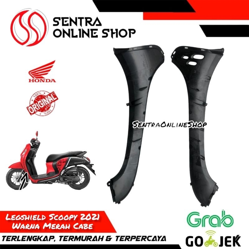 Sayap legsil legshield luar kanan kiri scoopy all new 2021 merah cabe original