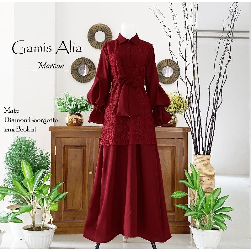 gamis alia family set/gamis lebaran keluarga/gamis couple family/seragam keluarga lebaran/gamis lebaran terbaru/gamis jumbo