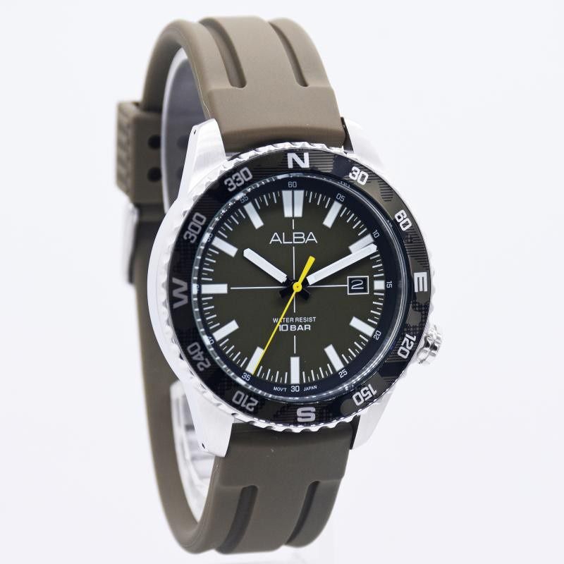 ALBA AS9Q21X1 JAM TANGAN PRIA ANALOG ORIGINAL TALI RUBBER
