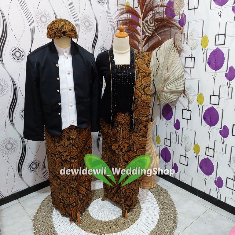 [1set] Sepasang Baju Adat / Baju Prewed || Hewes - Domas Payet / Selendang Motif