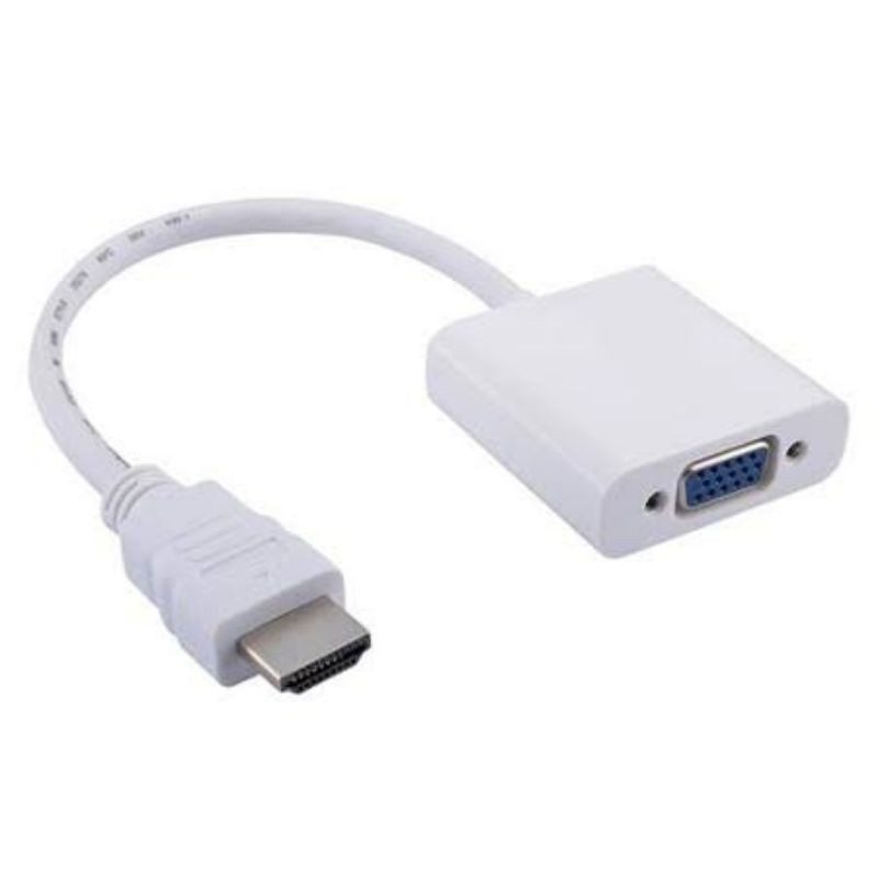 CONVERTER HDMI MALE TO VGA FEMALE + KABEL VGA 1.5 METER UNTUK LAPTOP KE INFOKUS