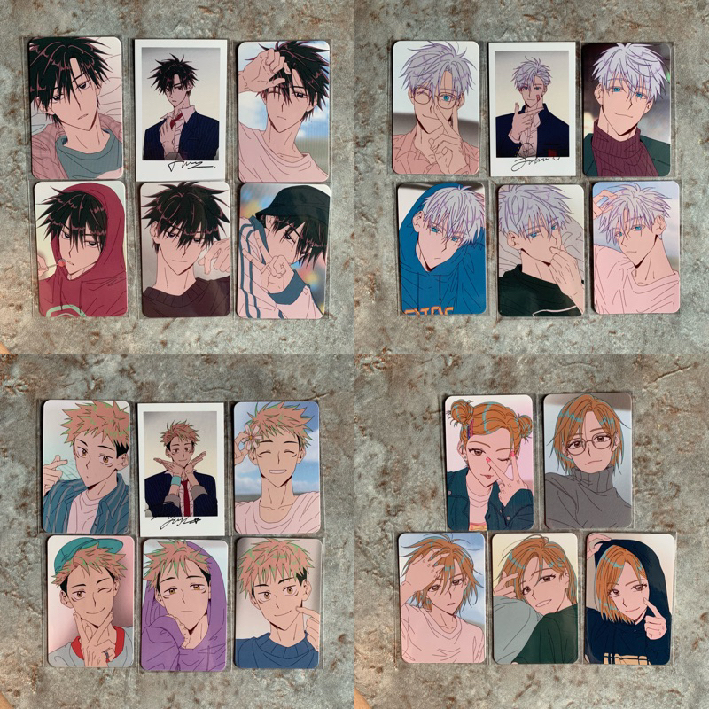 FANMERCH Photocard Gojo Yuuji Megumi Nobara JJK by nackisnack