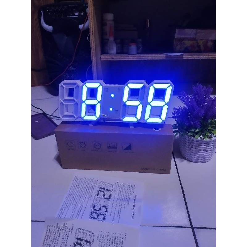 Jam LED Digital Angka Minimalis Jam Dingding Jam Meja Alaram