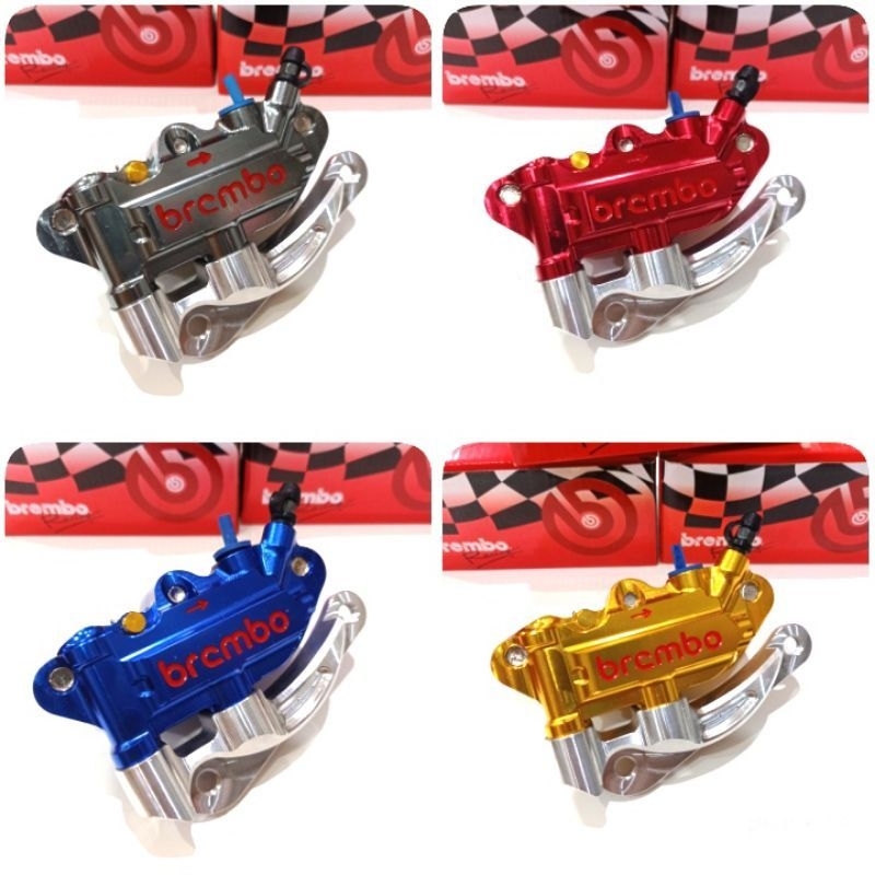 PAKET KALIPER MONOBLOK CNC PLUS BREKET DAN BAUT MOTOR MIO SPORTY MIO SOUL 115 MIO J BEAT VARIO SCOOPY NINJA FU