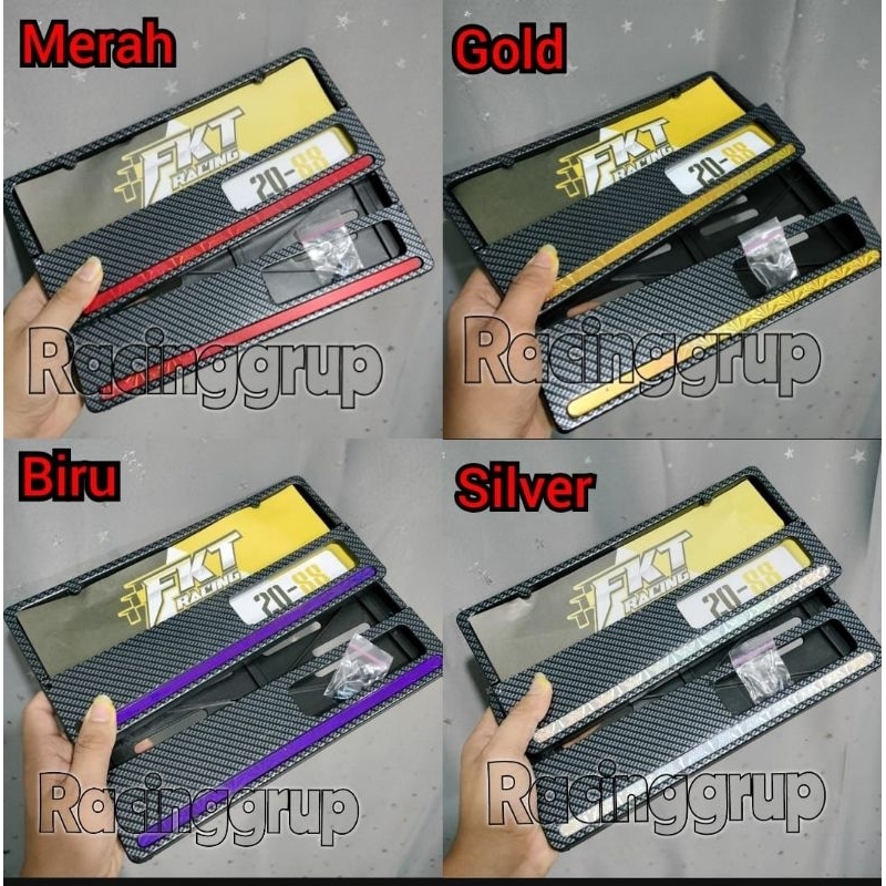 BINGKAI PLAT NOMOR HONDA CARBON/COVER TATAKAN PLAT NOMOR MOTOR CARBON HONDA UNIVERSAL LIST WARNA WARNI