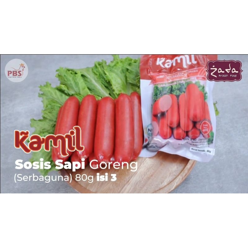 

Kamil Sosis Sapi Goreng Serbaguna 80Gr isi 3pc