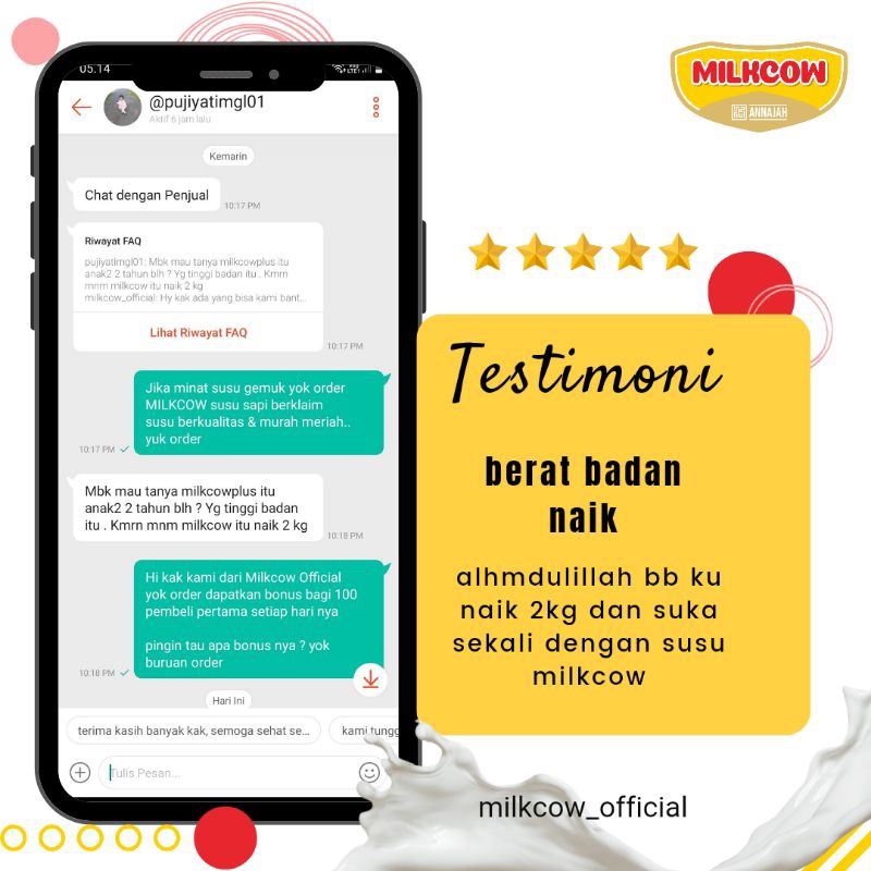 우유 SUSU GEMUK MILKWIGHT ORIGINAL dan PENINGGI BADAN✅