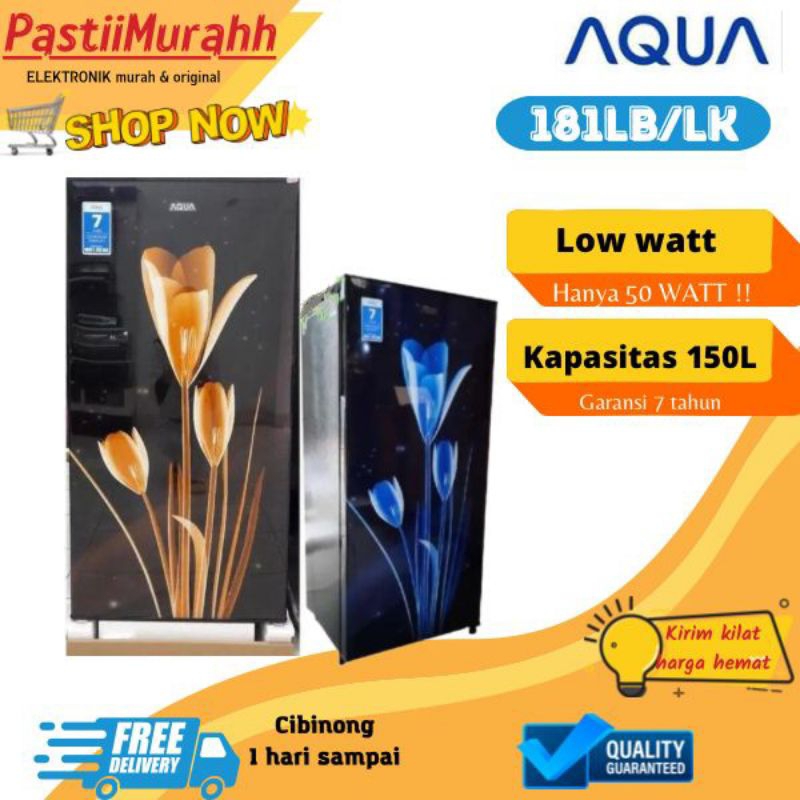 LEMARI ES AQUA 181LK/LB MOTIF BUNGA||KULKAS AQUA 1 PINTU LEMARI ES AQUA HEMAT LISTRIK||LEMARI ES AQU