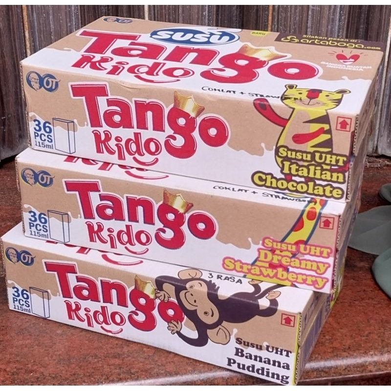 

Susu Tango UHT 115ml per dus isi 36pcs All varian chocolate,stroberi,banana pudding