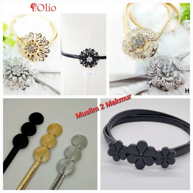 IKAT PINGGANG IMPORT WANITA FASHION MOTIF BUNGA²