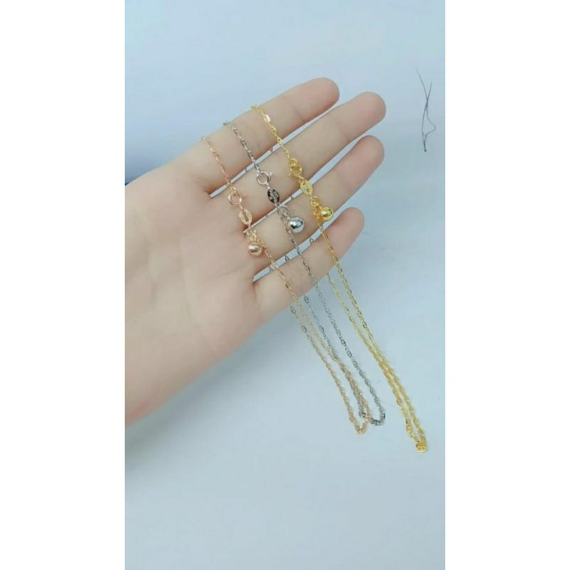 gelang kaki rantai mini carti*r+1bel/perak asli silver 925 lapis emas/perhiasan fashion wanita terbaru