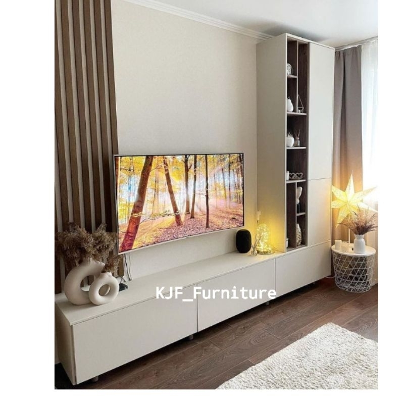 back drop tv minimalis panjang 2.4 meter lemari tv minimalis back drop minimalis modern