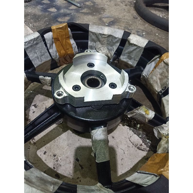 adaptor cakram belakang velg aerox bahan dural seri 6
