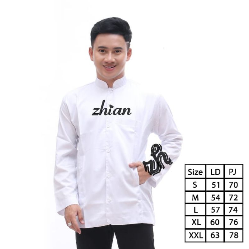 koko Haibah/habaib koko semi jasko Koko terompah Koko kalem koko  bordir kantong samping Baju muslim