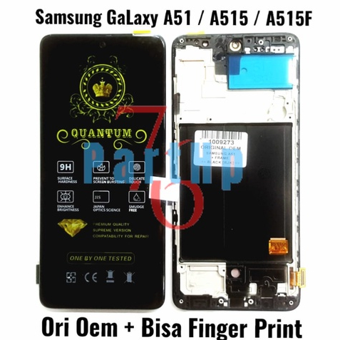 Lcd Touchscreen Fullset Plus Frame Ori oem Samsung Galaxy A51 A515 - Hitam